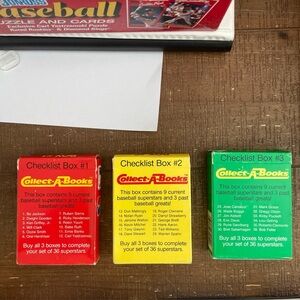 Baseball Card Set Collect A Books- Red, Yellow, Green